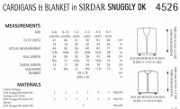 Knitting Pattern - Sirdar 4526 - Snuggly DK - Cardigans & Blanket